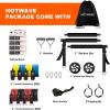 imageHOTWAVE Pilates Bar Kit with Resistance BandsAb Roller for Abs Workout Squat MachineCore Strength Training EquipmentPortable Home Gym for Men and Women
