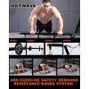 imageHOTWAVE Pilates Bar Kit with Resistance BandsAb Roller for Abs Workout Squat MachineCore Strength Training EquipmentPortable Home Gym for Men and Women