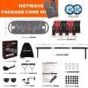 imageHOTWAVE Portable Exercise Equipment with 16 Gym Accessories20 in 1 Push Up Board FitnessResistance Bands with Ab Roller Wheelat Home Workout for MenAdvanced Kit