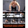 imageHOTWAVE Portable Exercise Equipment with 16 Gym Accessories20 in 1 Push Up Board FitnessResistance Bands with Ab Roller Wheelat Home Workout for MenPro Kit