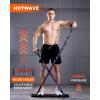 imageHOTWAVE Portable Exercise Equipment with 16 Gym Accessories20 in 1 Push Up Board FitnessResistance Bands with Ab Roller Wheelat Home Workout for MenPro Kit