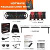 imageHOTWAVE Portable Exercise Equipment with 16 Gym Accessories20 in 1 Push Up Board FitnessResistance Bands with Ab Roller Wheelat Home Workout for MenRevolution Kit