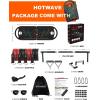imageHOTWAVE Push Up Board Fitness Portable Foldable 20 in 1 Push Up Bar at Home Gym Pushup Handles for Floor Professional Strength Training Equipment For Man and WomenPatent PendingBlack Ultimate kit