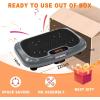 imageHOTWAVE Vibration Plate Exercise Machine for Lymphatic Drainage Power Vibrating Plates Platform for Weight Loss  Whole Body Shaker Vibration Plate Machine Home Gym Shaping Fitness WorkoutGray