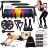 imageHOTWAVE Pilates Bar Kit with Resistance BandsAb Roller for Abs Workout Squat MachineCore Strength Training EquipmentPortable Home Gym for Men and Women