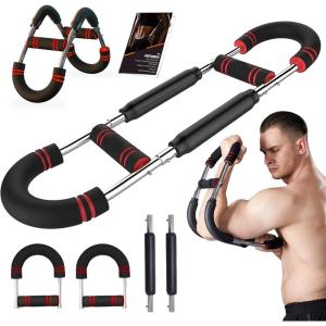 imageHOTWAVE Twister Arm ExerciserAdjustable Spring Workout Bar Forearm Triceps Chest Enhanced Exercise StrengthenerPortable Home Fitness EquipmentU110130
