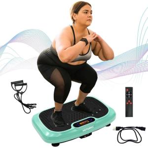 imageHOTWAVE Vibration Plate Exercise Machine for Lymphatic Drainage Power Vibrating Plates Platform for Weight Loss  Whole Body Shaker Vibration Plate Machine Home Gym Shaping Fitness WorkoutBlue