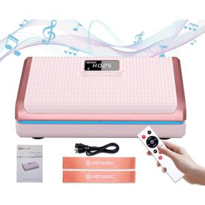 imageHOTWAVE Vibration Plate Exercise Machine for Lymphatic Drainage Power Vibrating Plates Platform for Weight Loss  Whole Body Shaker Vibration Plate Machine Home Gym Shaping Fitness WorkoutPink