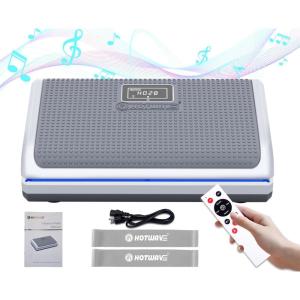 imageHOTWAVE Vibration Plate Exercise Machine for Lymphatic Drainage Power Vibrating Plates Platform for Weight Loss  Whole Body Shaker Vibration Plate Machine Home Gym Shaping Fitness WorkoutWhite