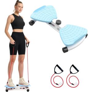 imageHOTWAVE Waist Twister Board  360 Rotating Fitness Board for Core Workout Weight Loss and Waist Toning  NonSlip Surface with Adjustable Resistance  Home Exercise Equipment for Men ampamp WomenBlue