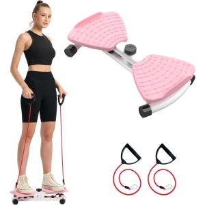 imageHOTWAVE Waist Twister Board  360 Rotating Fitness Board for Core Workout Weight Loss and Waist Toning  NonSlip Surface with Adjustable Resistance  Home Exercise Equipment for Men ampamp WomenPink